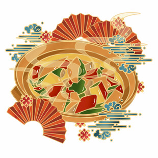 中式美食插画