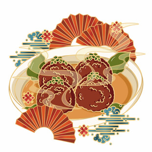 日式美味寿司摆盘展示