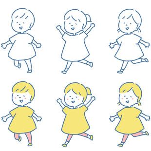 小女孩插画
