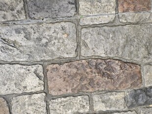 石砌墙面纹理特写