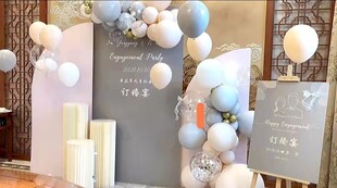 订婚 生日梦幻气球装饰场景布置