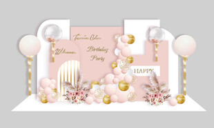 结婚 订粉色浪漫婚礼甜品台布置