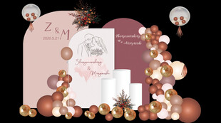 粉色系浪漫气球装饰场景