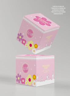 清新蛋糕盒包装设计