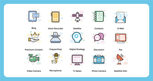 多彩办公学习图标集合