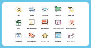 多彩简洁图标集合