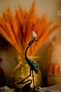 金属仙鹤摆件 艺术感十足