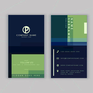 简约商务风格名片设计