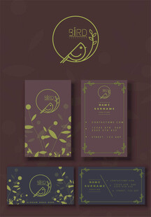 复古花卉主题品牌设计套装