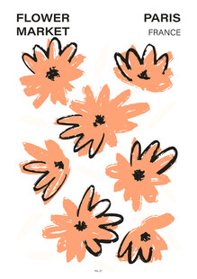 橙色花朵图案设计素材