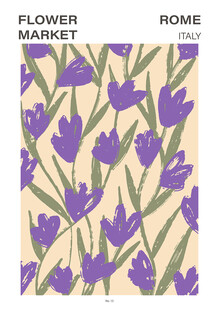 罗马花卉市场紫色花卉图案
