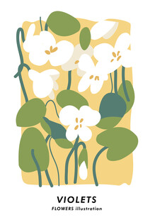 手绘海芋插画艺术作品