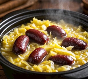酸菜炖红肠