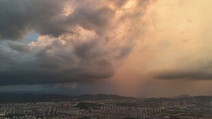 夕阳穿透云层的壮丽景观