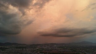 黄昏时分的壮丽云层景观