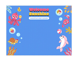 海底世界儿童活动背景图