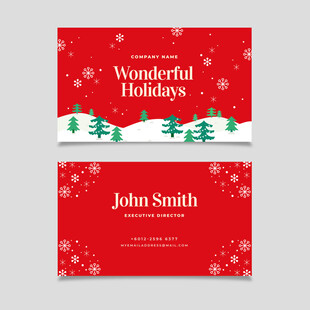 圣诞节日贺卡设计模板