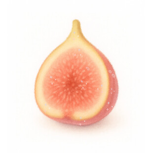 切开的新鲜无花果