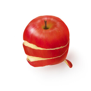 切片红苹果特写