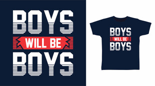 男孩主题T恤设计