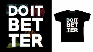 个性字母印花黑色T恤