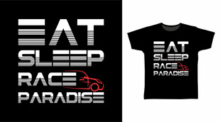 赛车主题T恤设计展示