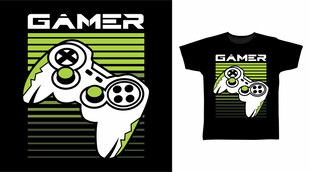 游戏玩家主题T恤设计