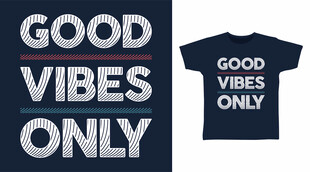简约风GOOD VIBES恤