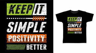 简约正能量T恤展示