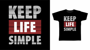 简约生活主题T恤图案