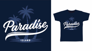 天堂主题T恤设计
