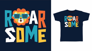 趣味咆哮主题T恤设计