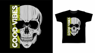 骷髅图案酷炫T恤