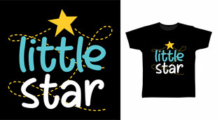 小星星主题T恤设计