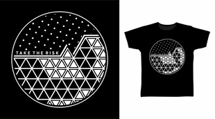 几何图案T恤设计