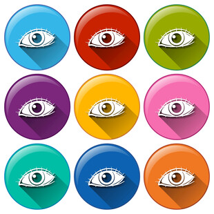 多彩眼球图标集合