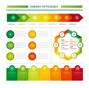 能源效率信息图表元素