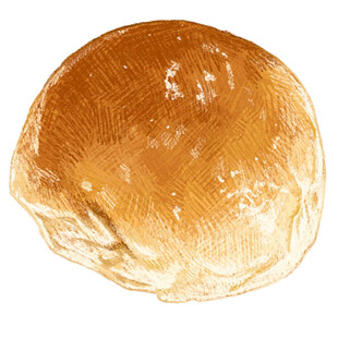 圆形松软面包特写