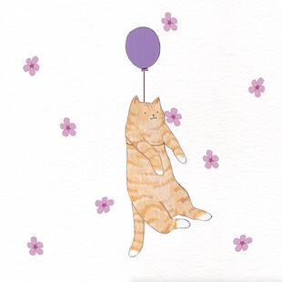 跳跃抓球的可爱橘猫