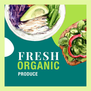 新鲜有机农产品展示