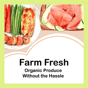 农场新鲜农产品展示