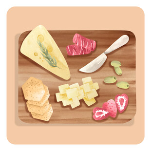 美味奶酪拼盘与小食