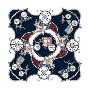 复古风几何花卉图案设计