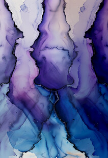 梦幻蓝紫色抽象水彩纹理