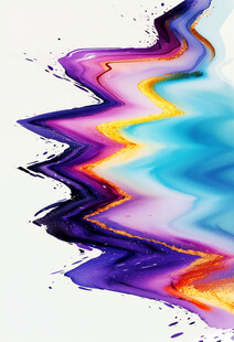 绚丽多彩抽象墨水纹理图