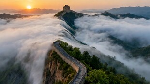 长城日出