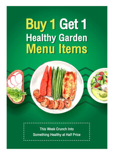 健康花园菜品买一赠一