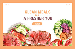 新鲜清洁餐食 