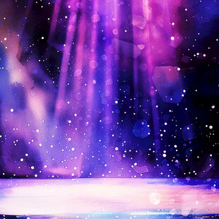 梦幻紫色星空舞台背景