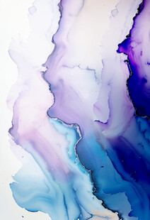 梦幻蓝紫色水墨抽象纹理